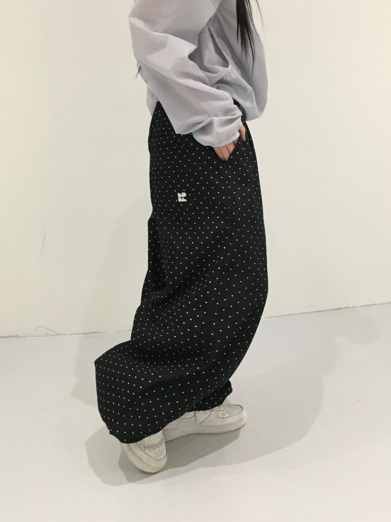 [Ritcore MADE] Mini Dot Wide Denim Pants (2c)