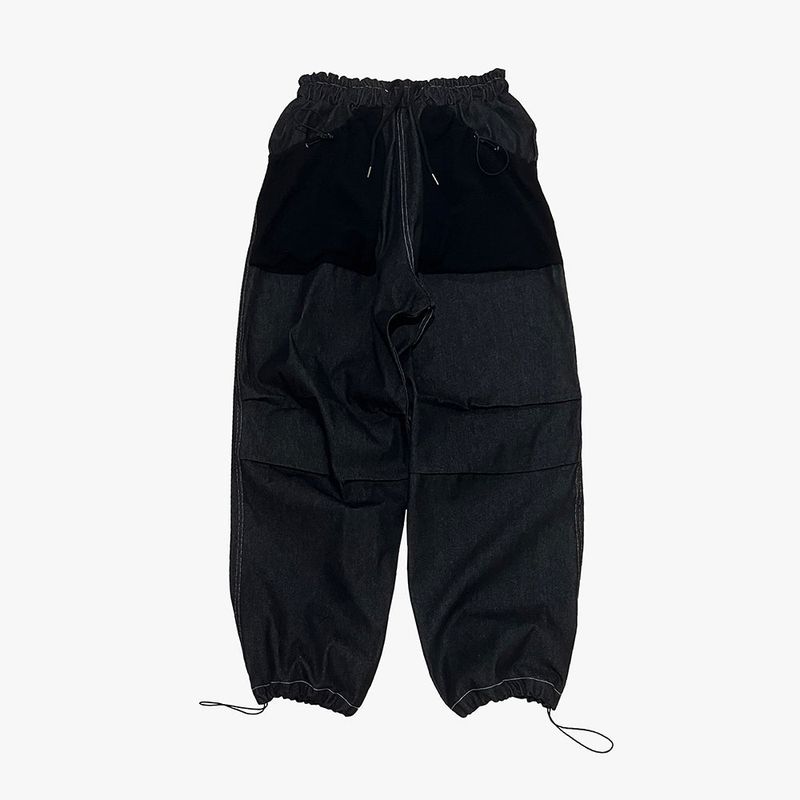 reverse Terry Pocket Denim Pants_black