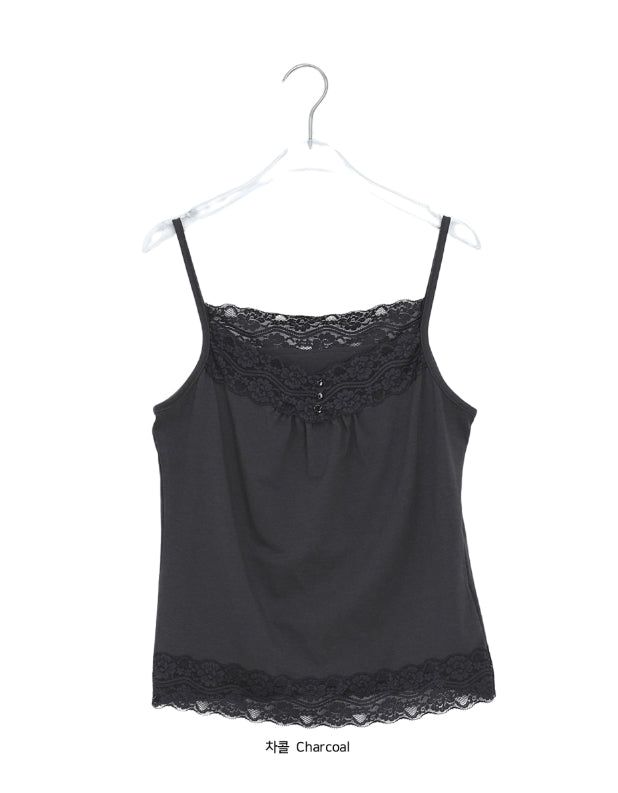 Rites Two-Way Button Lace Strap Sleeveless