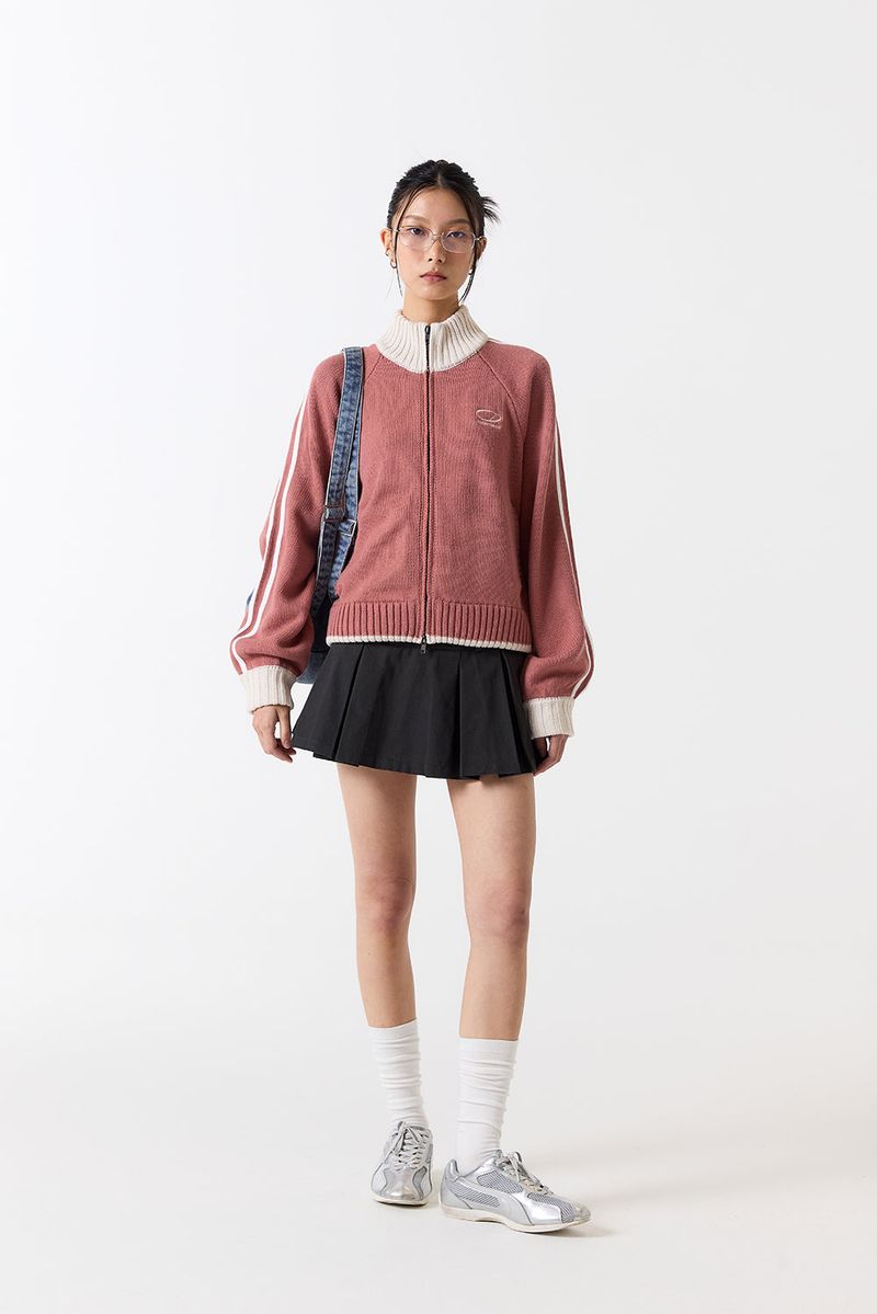 ODDSTUDIO（オッドスタジオ）の「Sporty-Track-Semi-Crop-Knit-Zip-Up - 7COLOR（Tops）」