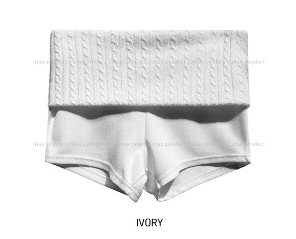Cable Folding Knit Shorts