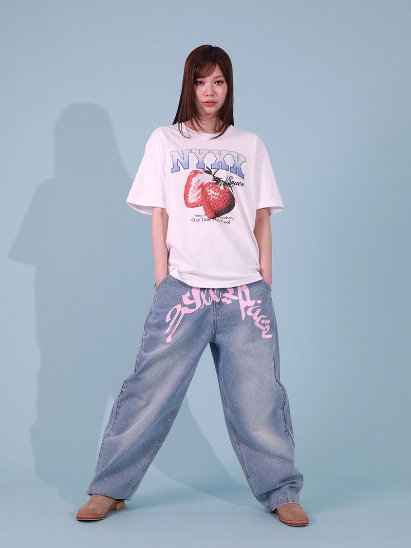 GRAFFITY DENIM PANTS (LIGHT BLUE)