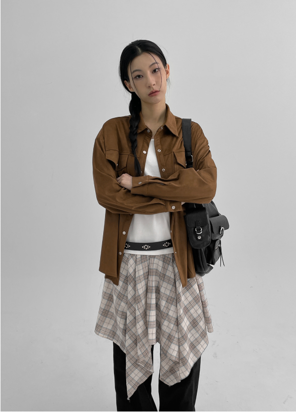 BLACKUP（ブラックアップ）の「[MADE] Correggi Suede Shirt（Tops）」