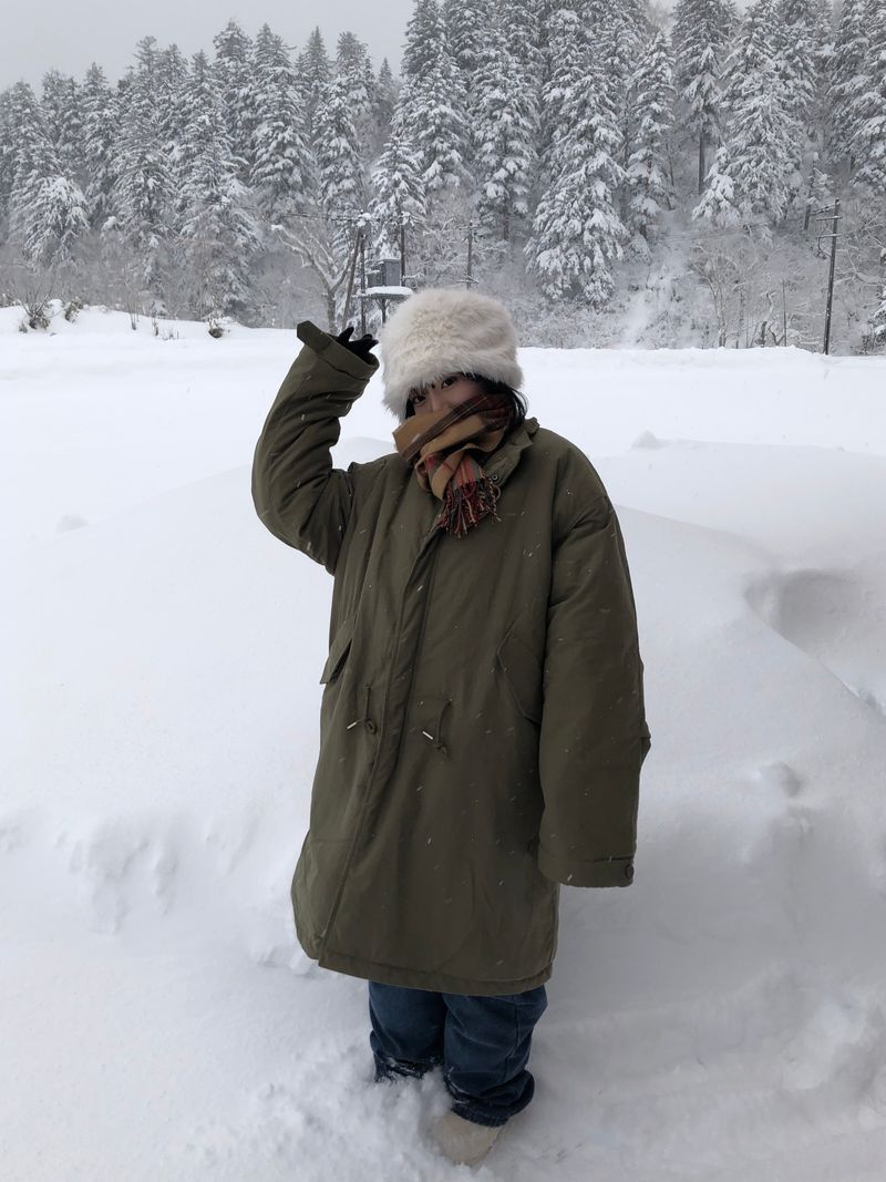 Nieve long fishtail padding parka