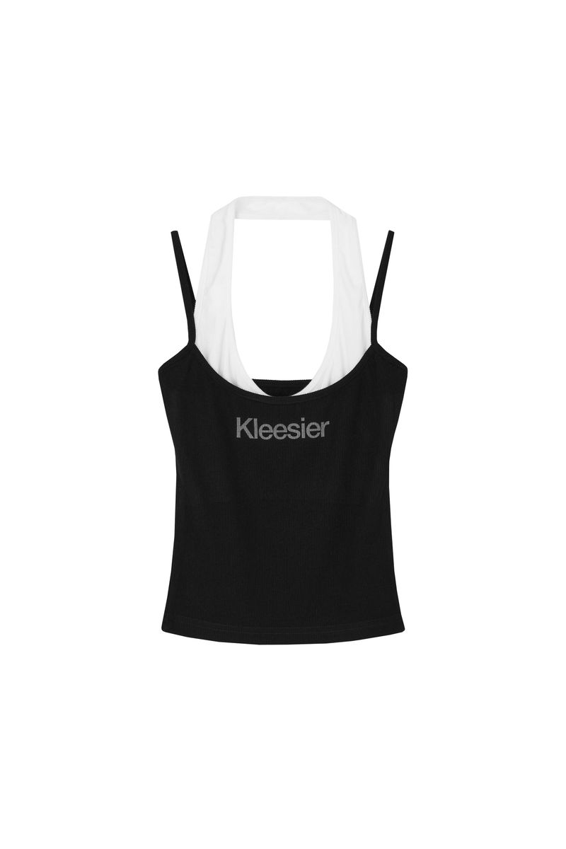 Soft layered sleeveless, Black