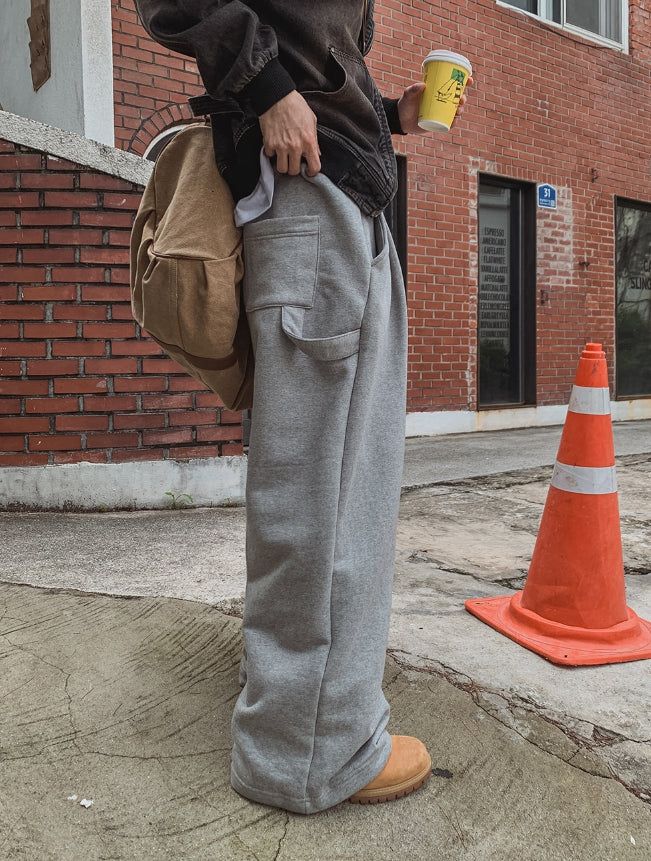 District Print Wide Sweatpants