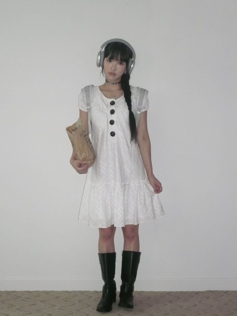 Lace up backpack _ Grey