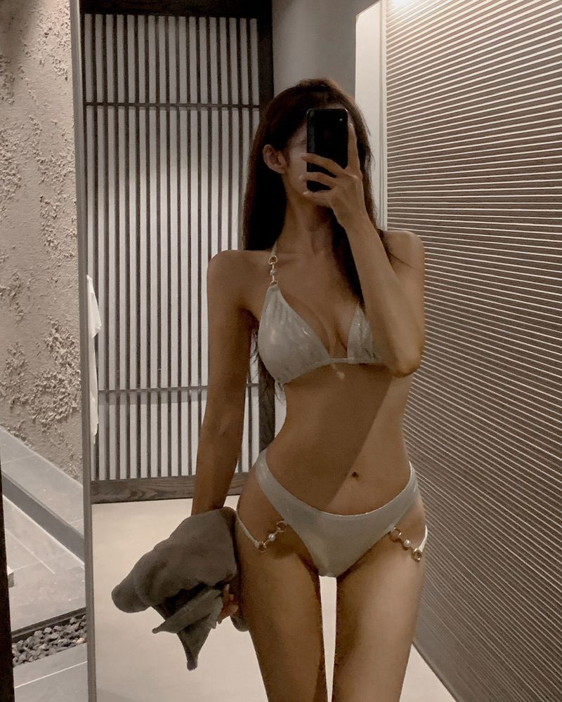 MAYBINS(メイビンス)の「Pearl triangle bikini(Swimwear)」