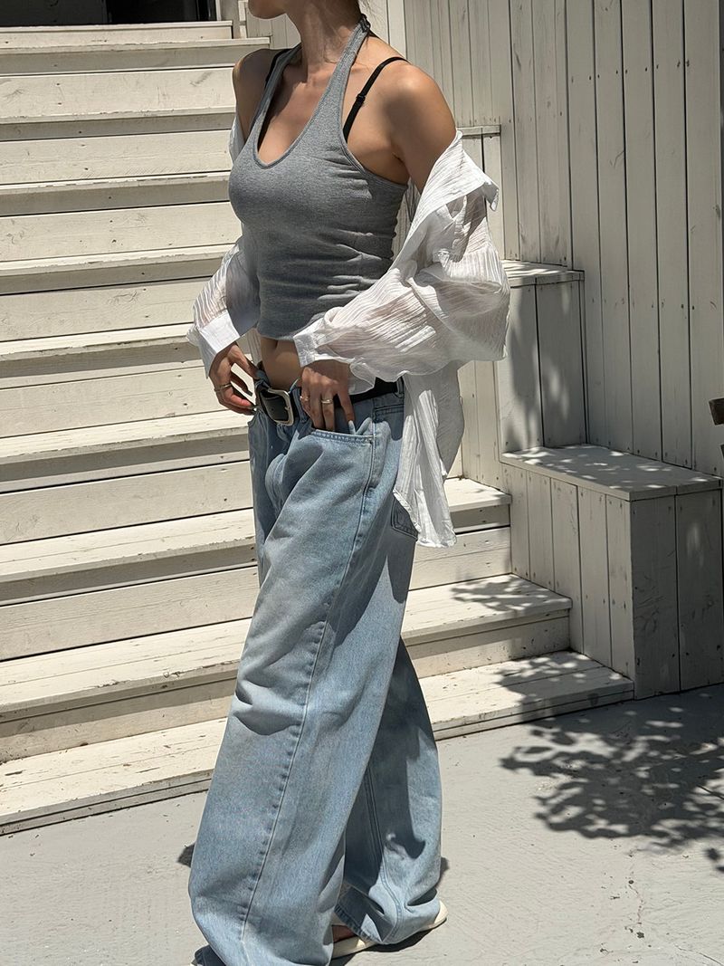 [Unisex] Cloud wide denim pants