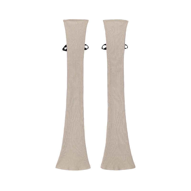 1 1 lace up leg warmer - BEIGE