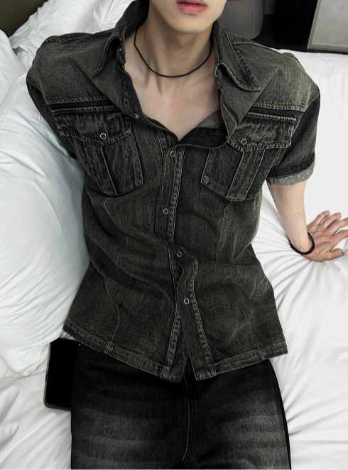 Dart denim shirt