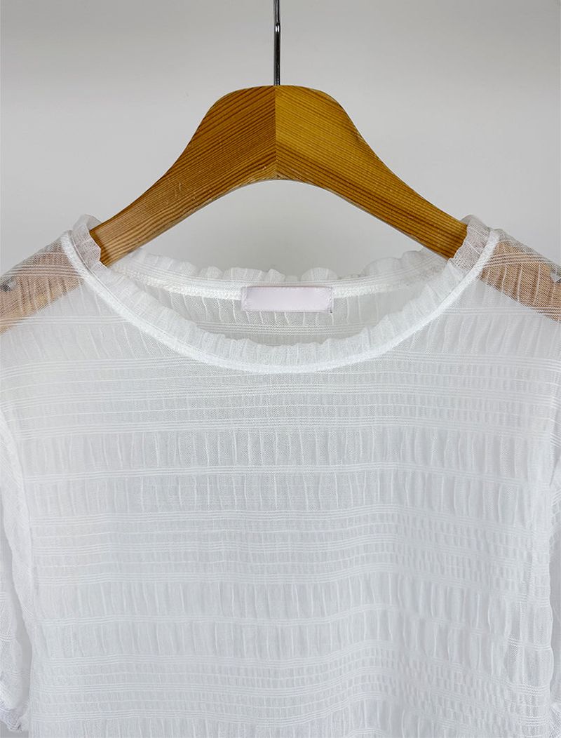 SHEER PUFF BLOUSE (4C)
