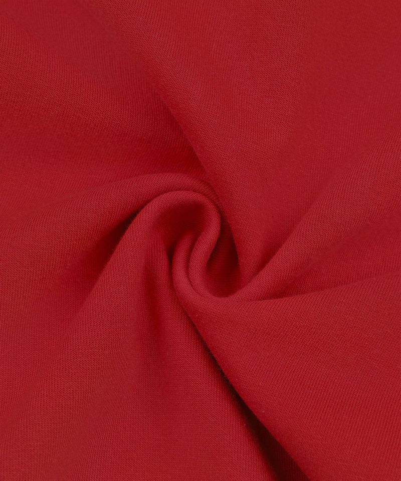 Front Lettering Hooded Zip-Up - Red
