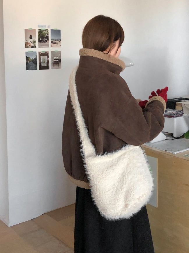 Kpanne Hairy Knit Shoulder Bag