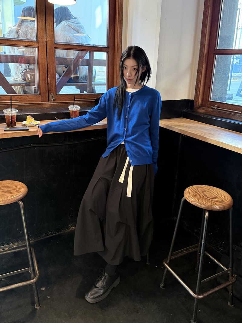  MAXI FLARE TUCK SKIRT