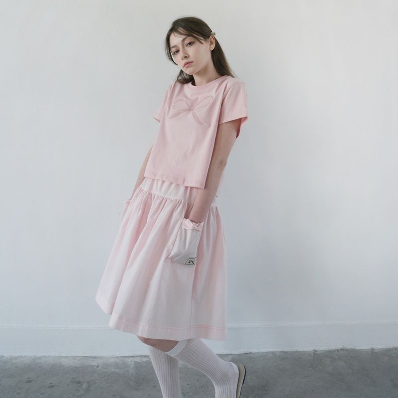 Pink Ribbon Semi-Crop T-Shrit