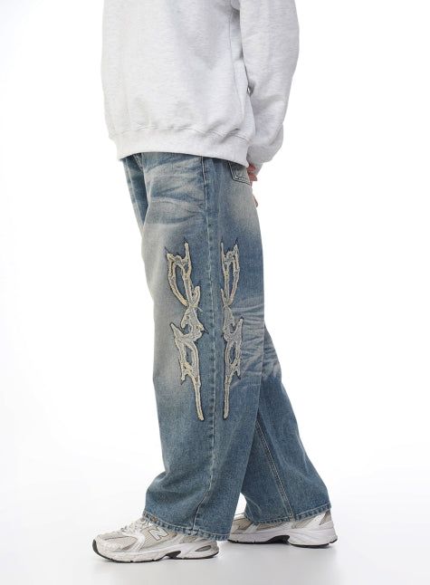 DXOH(ディソエイチ)の「サンダーロゴデニムパンツ(パンツ)」