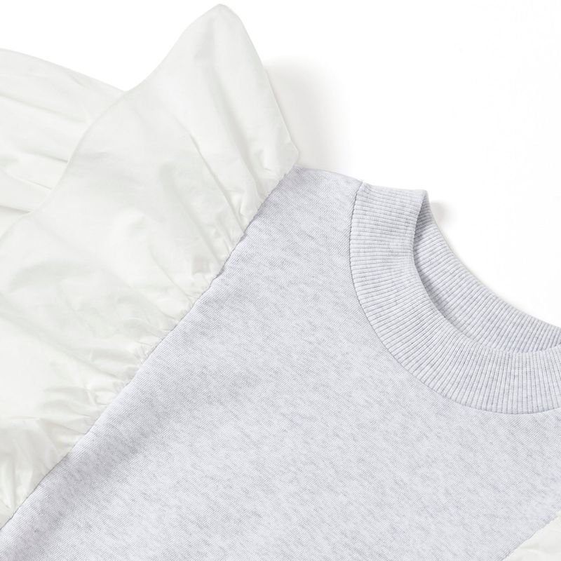 FRILL WING SWEATSHIRT_LIGHT GRAY