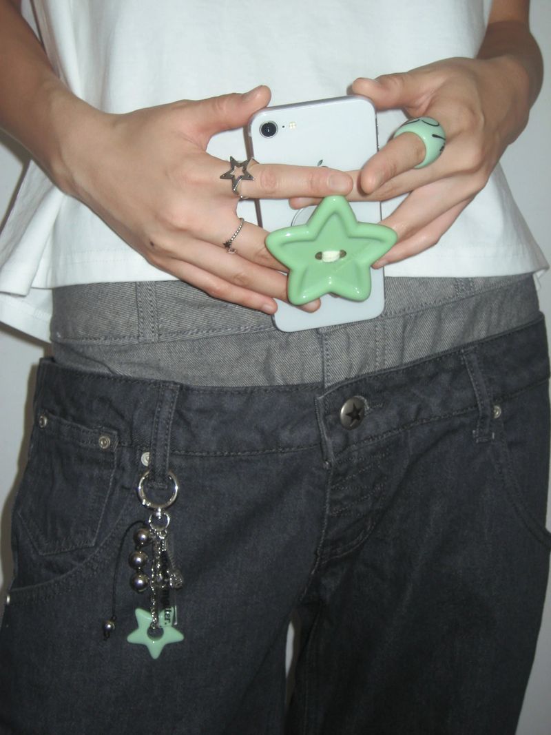  [STAR] Rock star bagcharm (Green) 