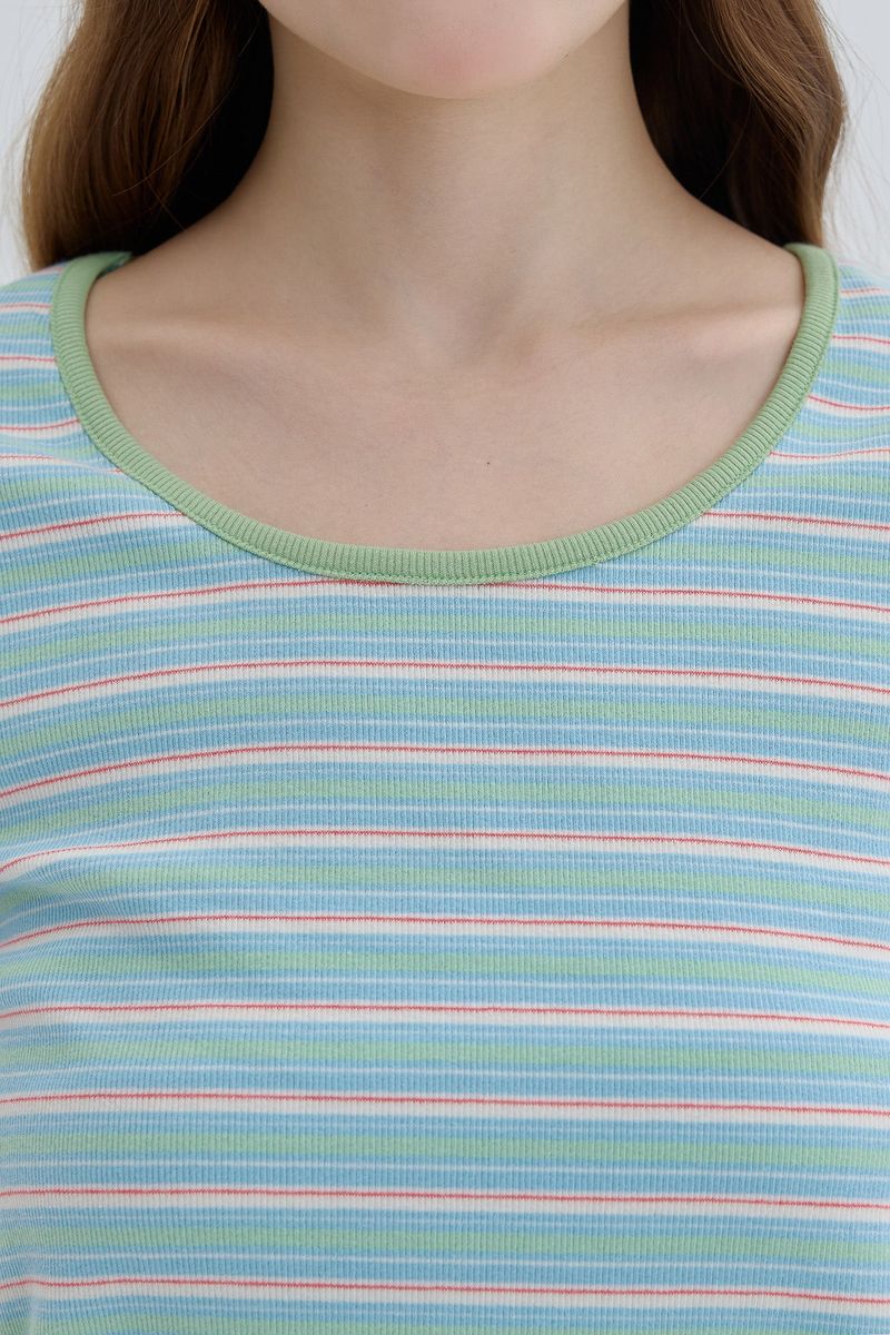 Stripe T-shirt [Green]