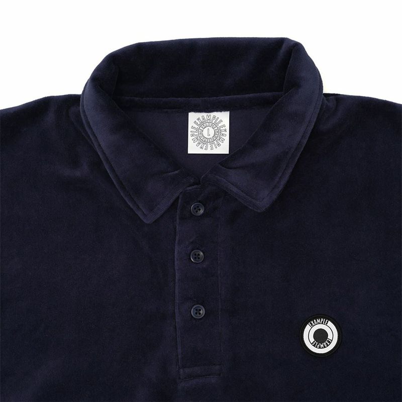 EXAMPLE MINI ROUND LOGO PATCH VELVET POLO SHIRT
