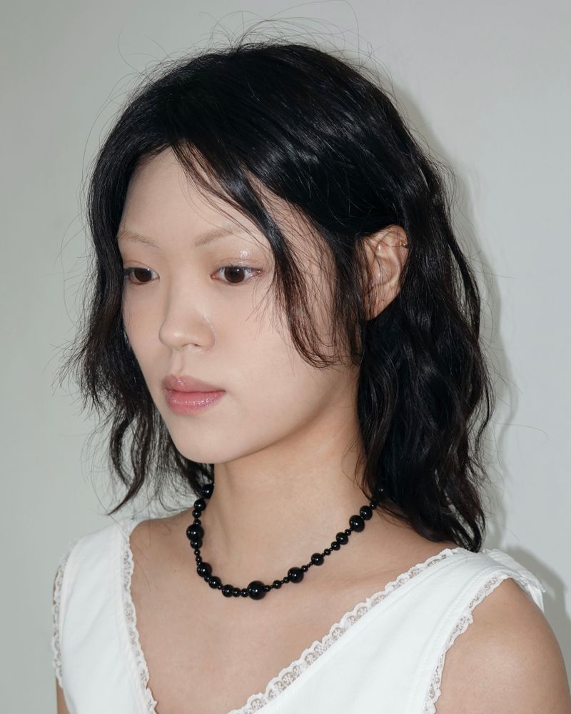 Bold various onyx necklace