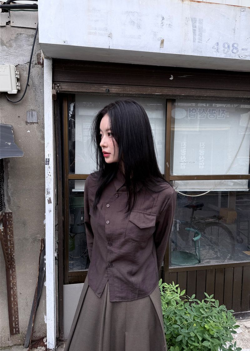  ASYMMETRIC STRIPE SHIRT