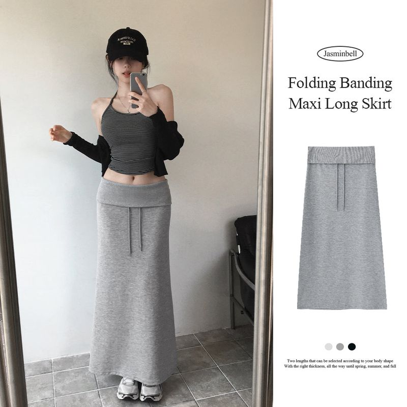 Fuzz Folding Banded Maxi Skirt