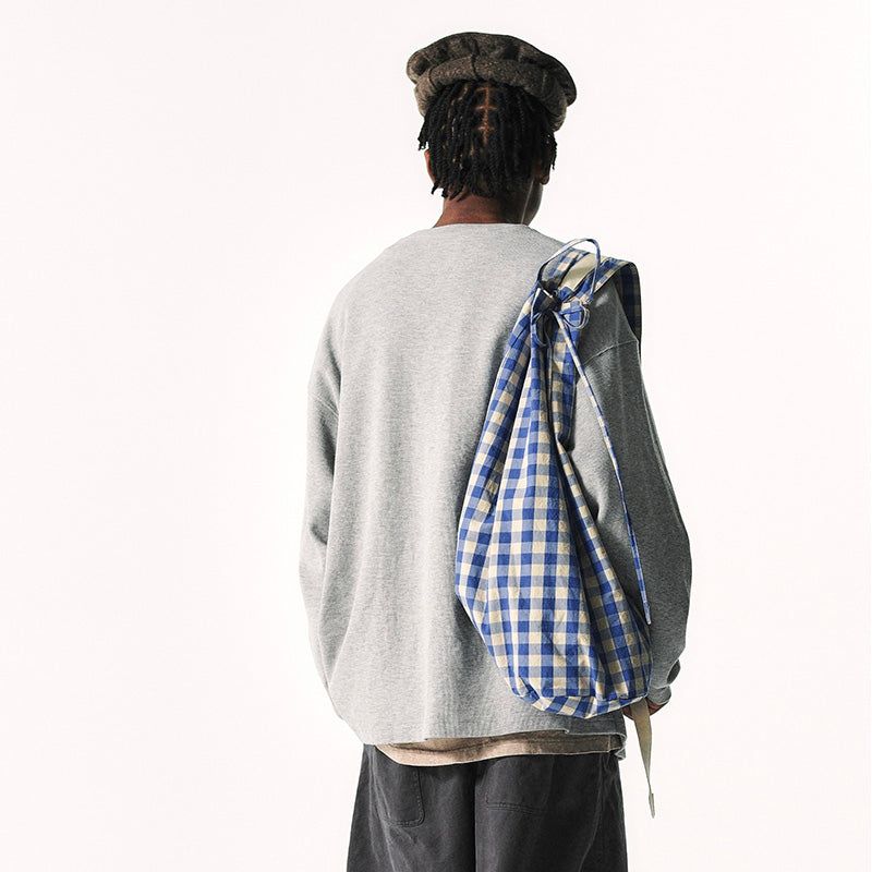 WAFFLE-KNIT SWEATSHIRT