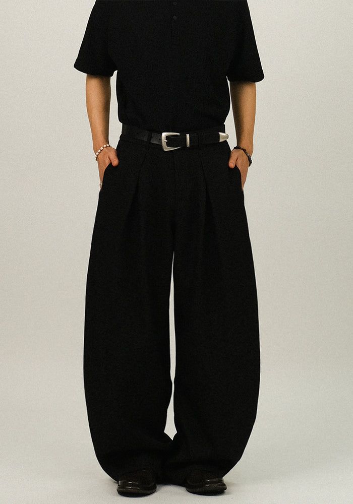 MEN Pin-tuck Banding Balloon Slacks