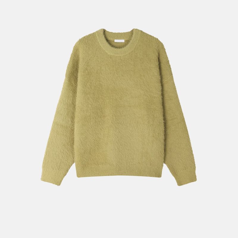 Angora hairy cropped knitwear