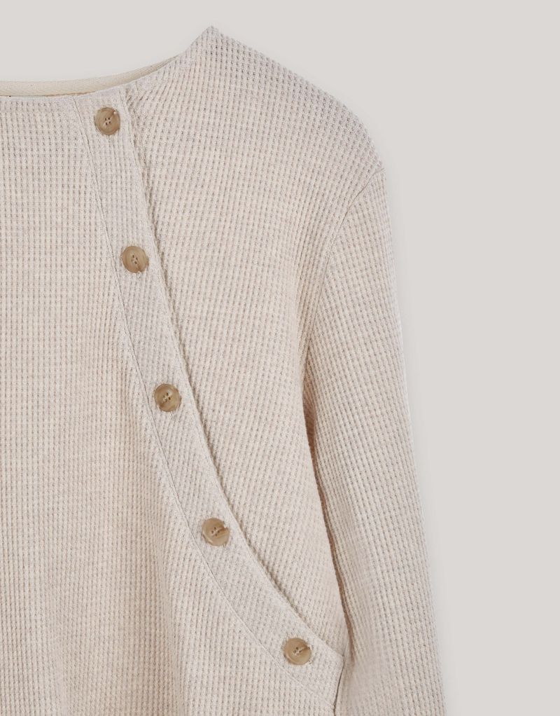 Oat Waffle Button Tee