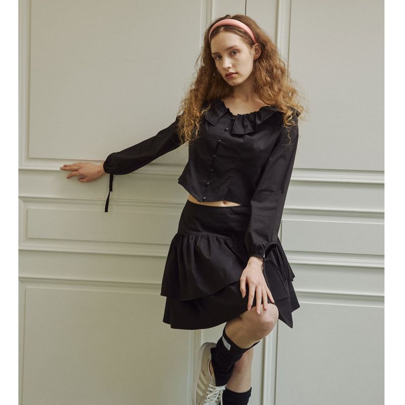 Droplet blouse (black)