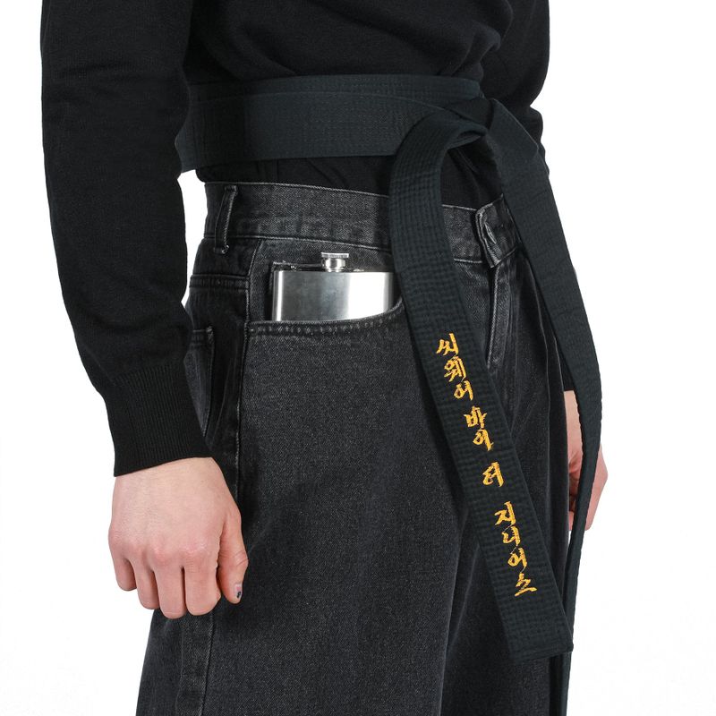 SUPER WIDE DENIM PANTS BLACK