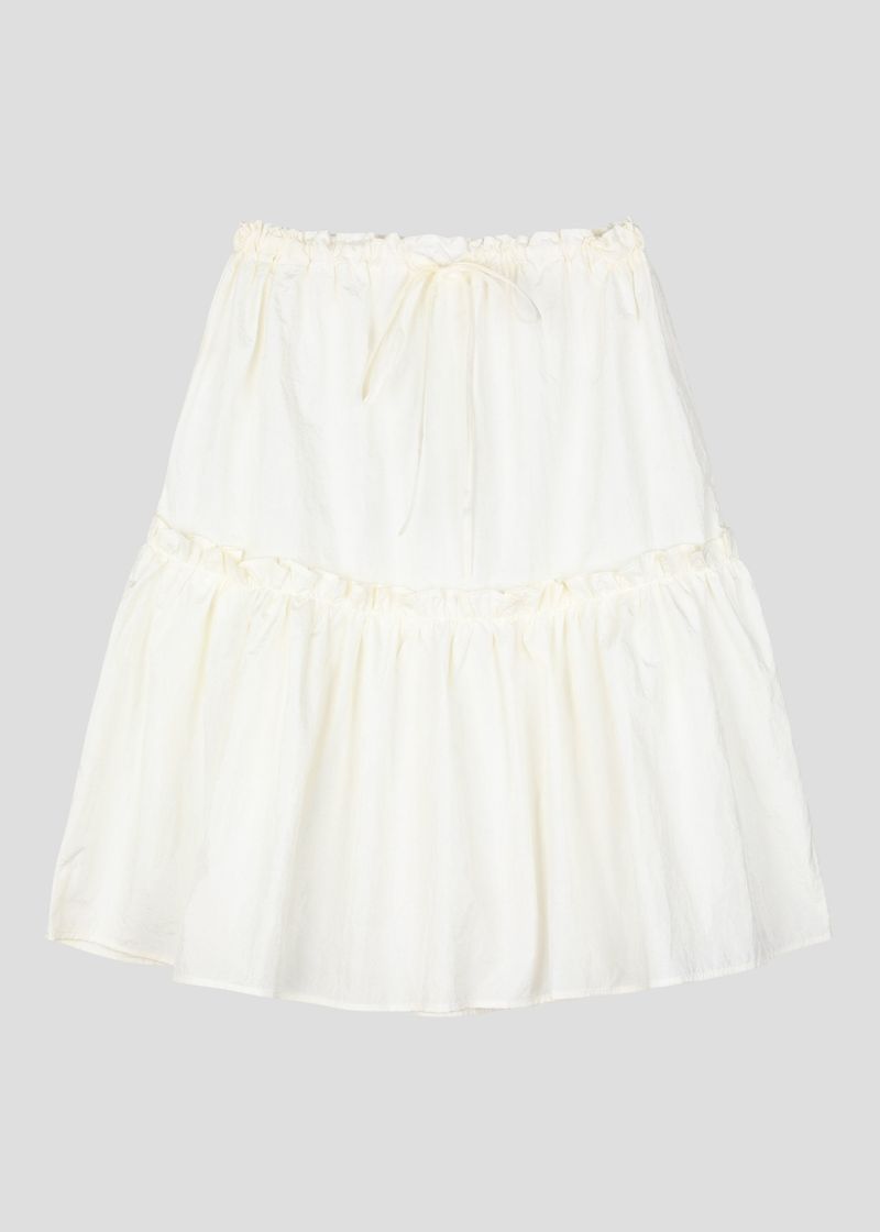 Roti Nylon Midi Shirred Skirt (2c)