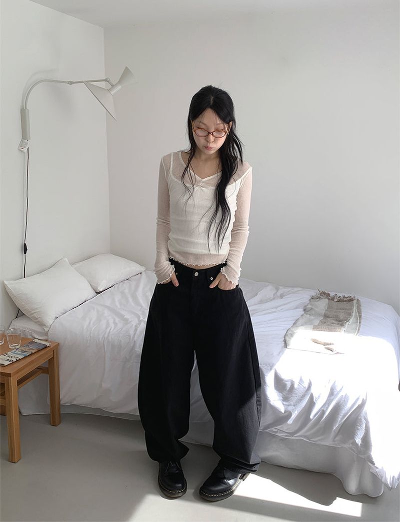 RIBBON BALLOON PANTS (2C)