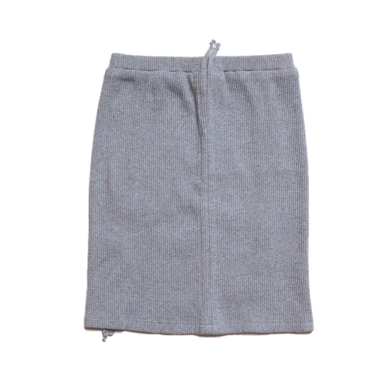 SHIRRING STRING SKIRT GRAY