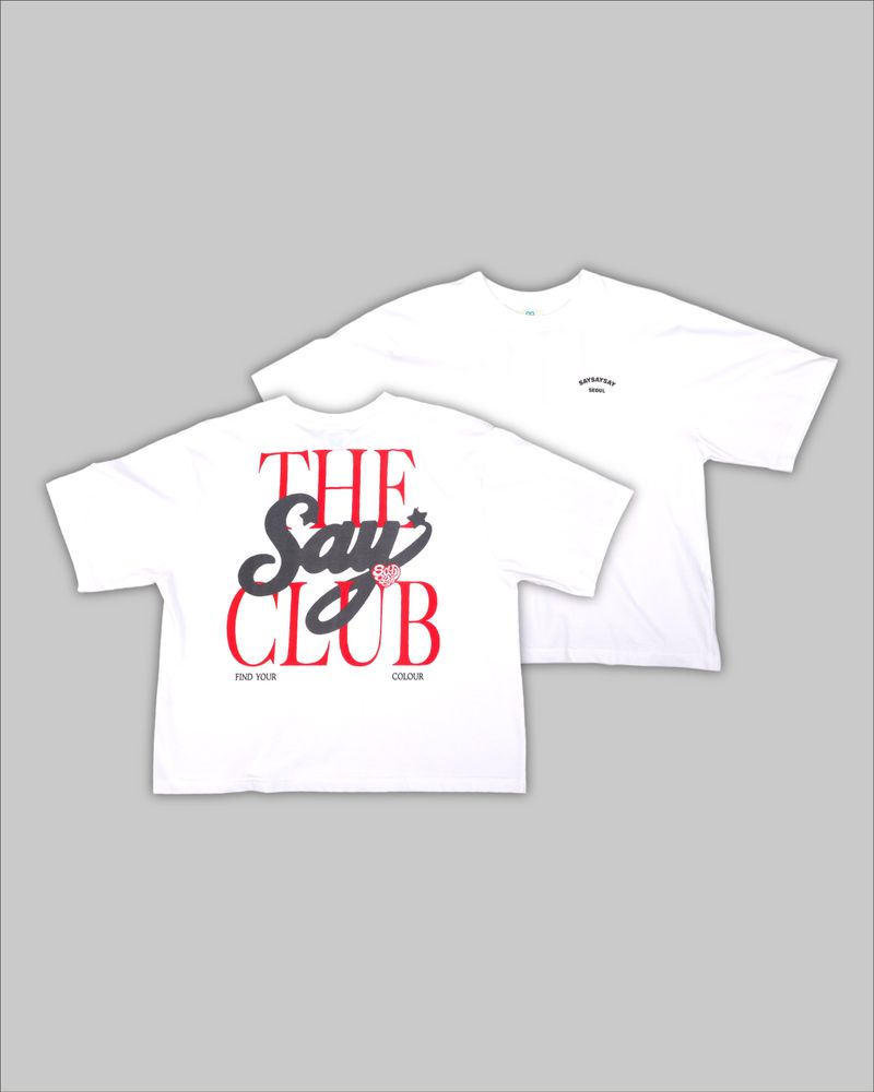 SAYSAYSAY（セイセイセイ）の「THE SAY CLUB T-SHIRT (CROP FIT)（Tops）」