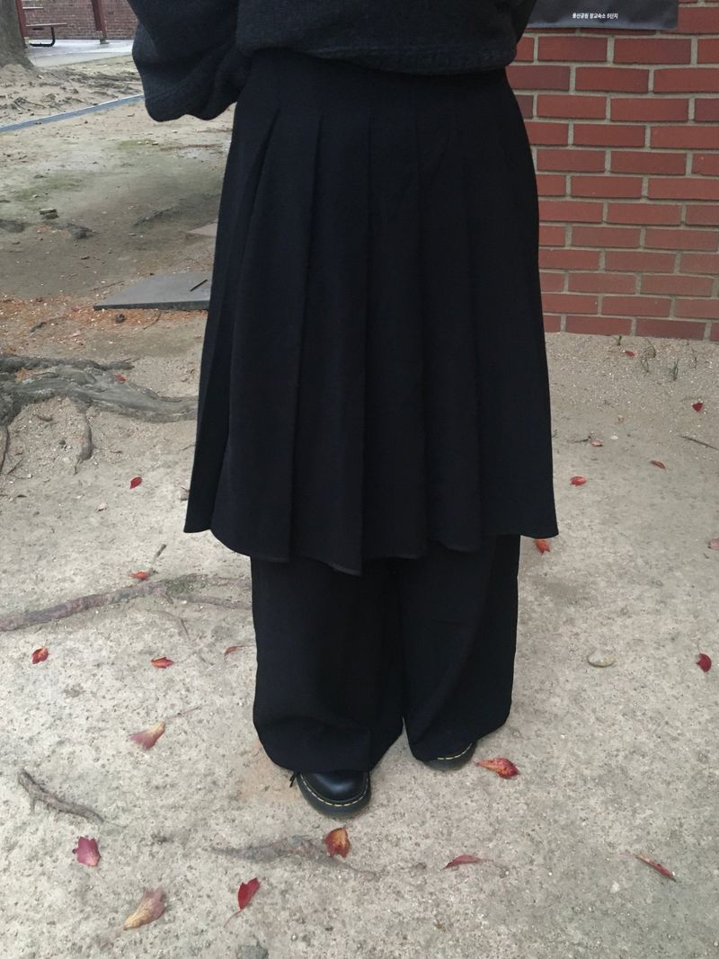 pleats skirt pants