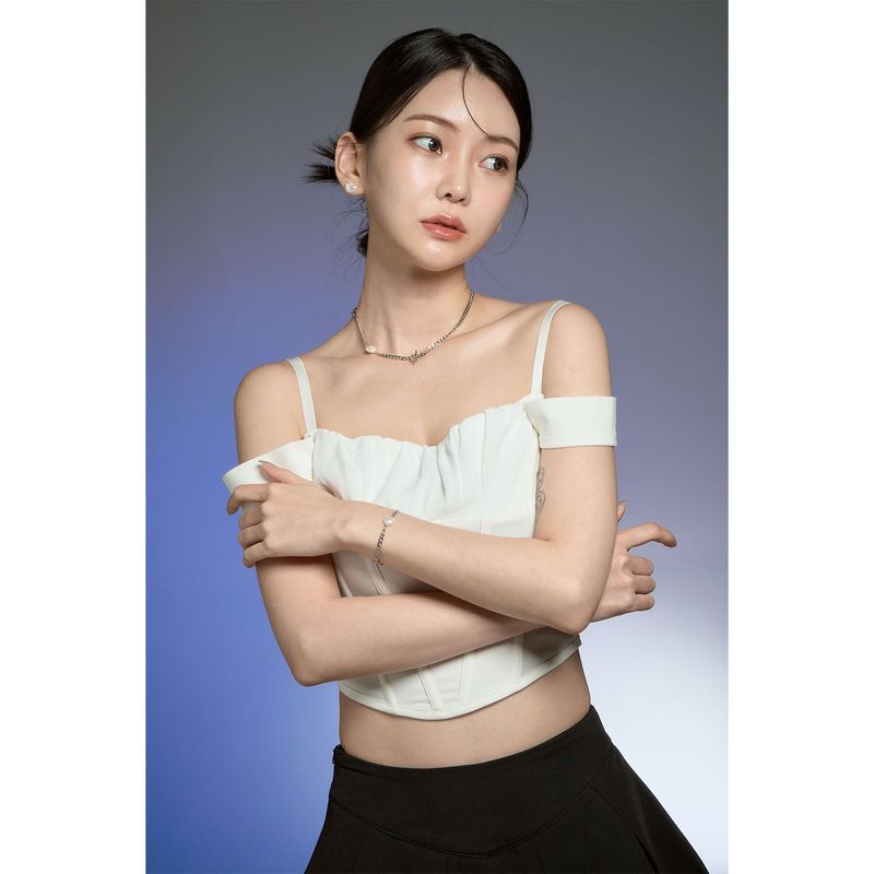 Heart Pearl Toggle Bar Choker