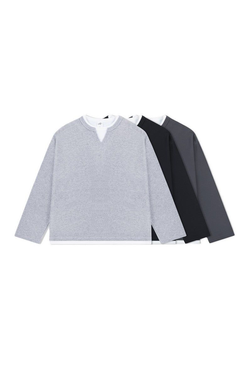 IDLT Basicsの「Waffle Layered Henley Long Sleeve(Tops)」