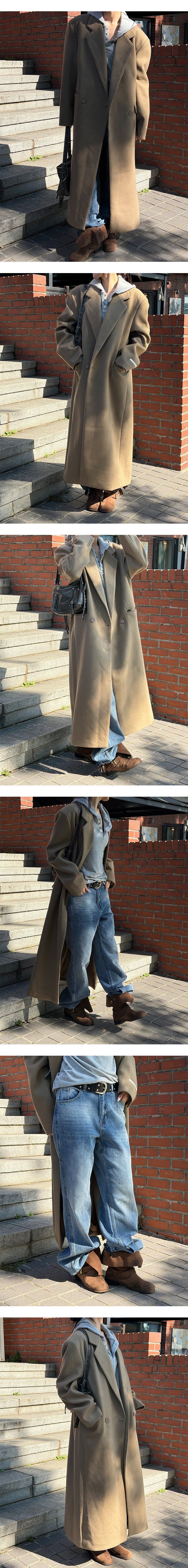 [Unisex] Max double long coat(2color) 