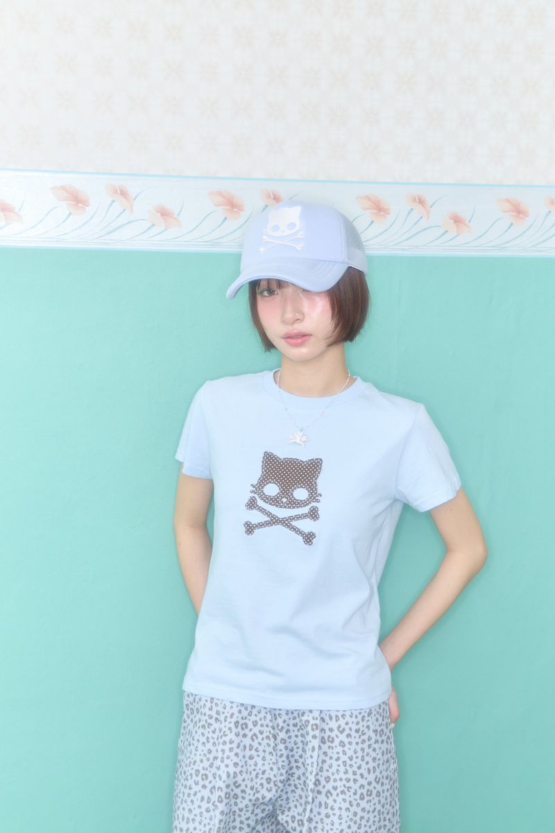 SHAKIRI（シャキリ）の「KIRI SKULL PATCH T-SHIRT (BLUE)（Tops）」