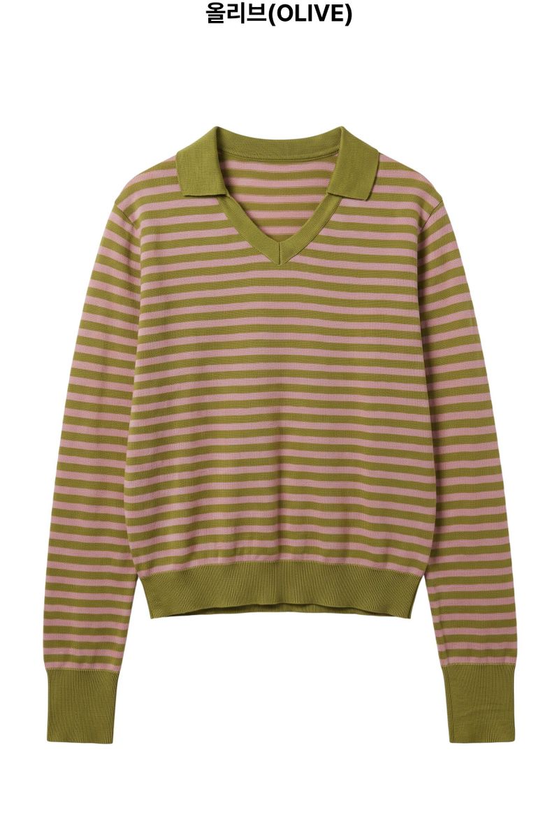Rams Stripe Collar Knit