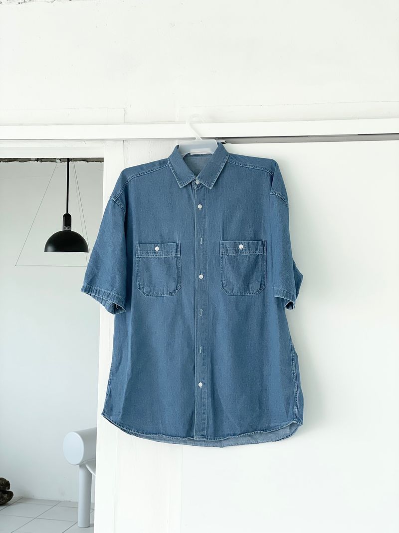 Roll up denim shirts