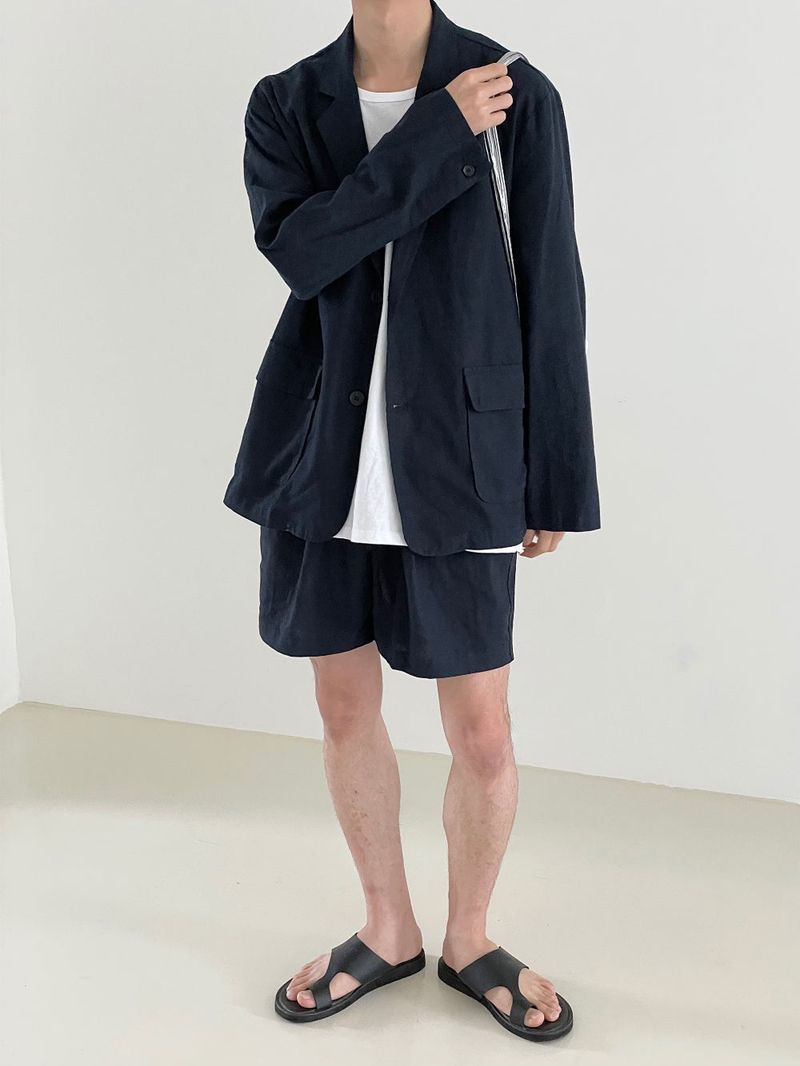 Basic Linen set up blazer jk