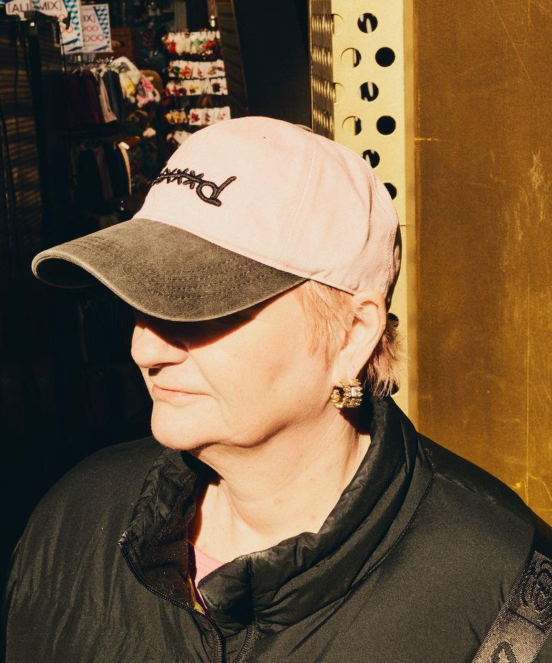 F****D SIGN STRAPBACK WASHED -CORAL/CHARCOAL-
