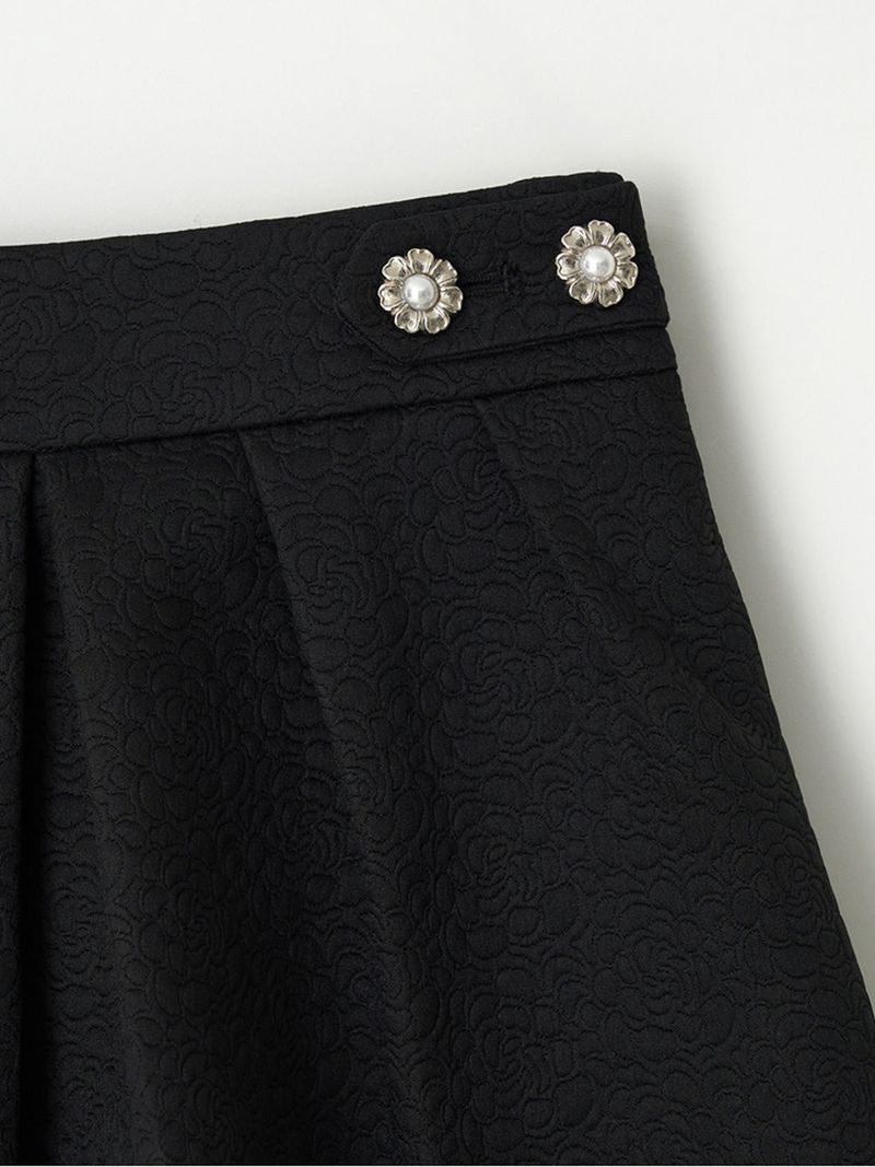 Rose Flared Skirt (Black)