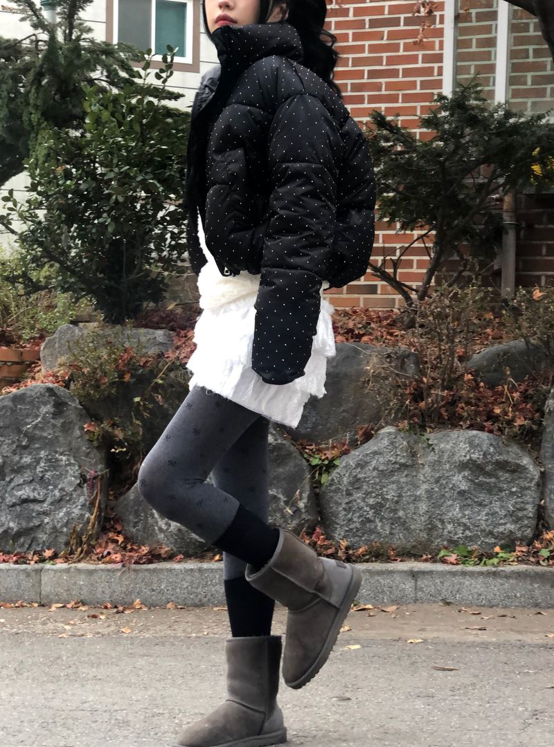 Dot Cubic Puffer Jacket