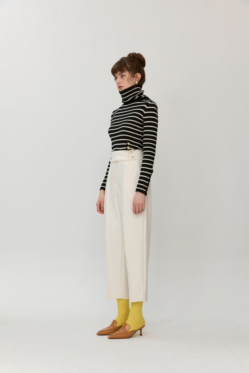 Pin tuck pants